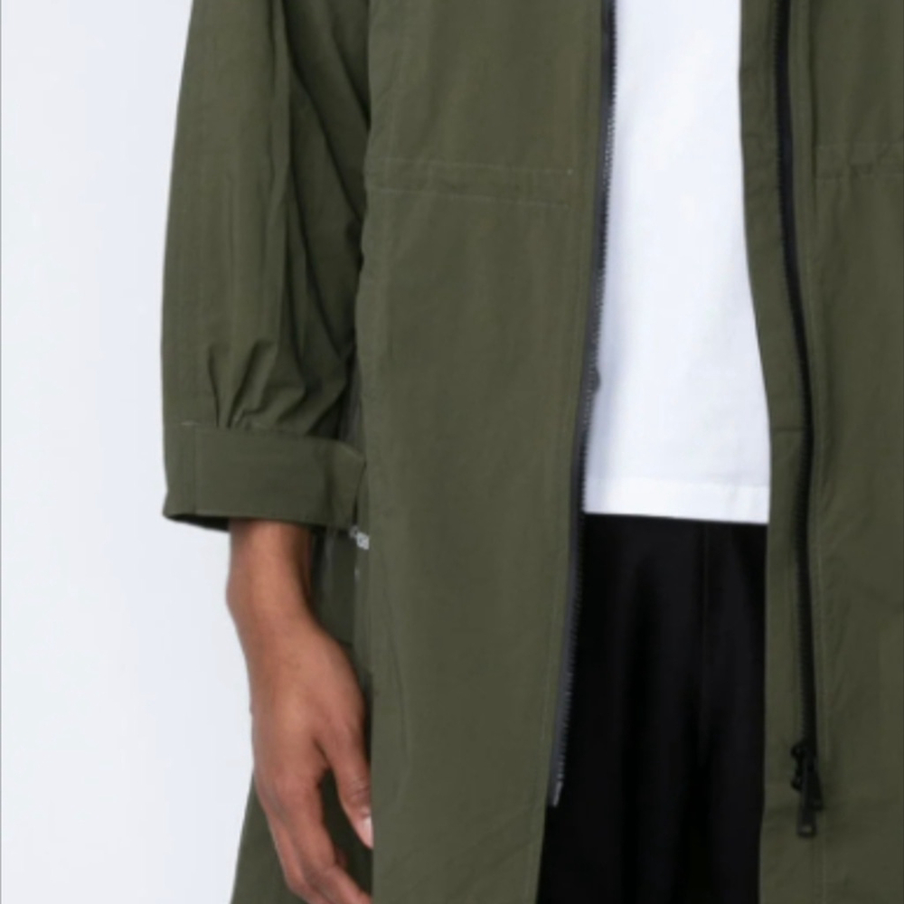 Voice Of Insiders Long Green Jacket Small Oversized Coat S Olive Green - Picture 8 of 13